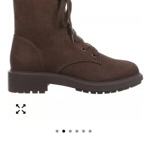 Elegant Dark Brown Combat Boots for Women